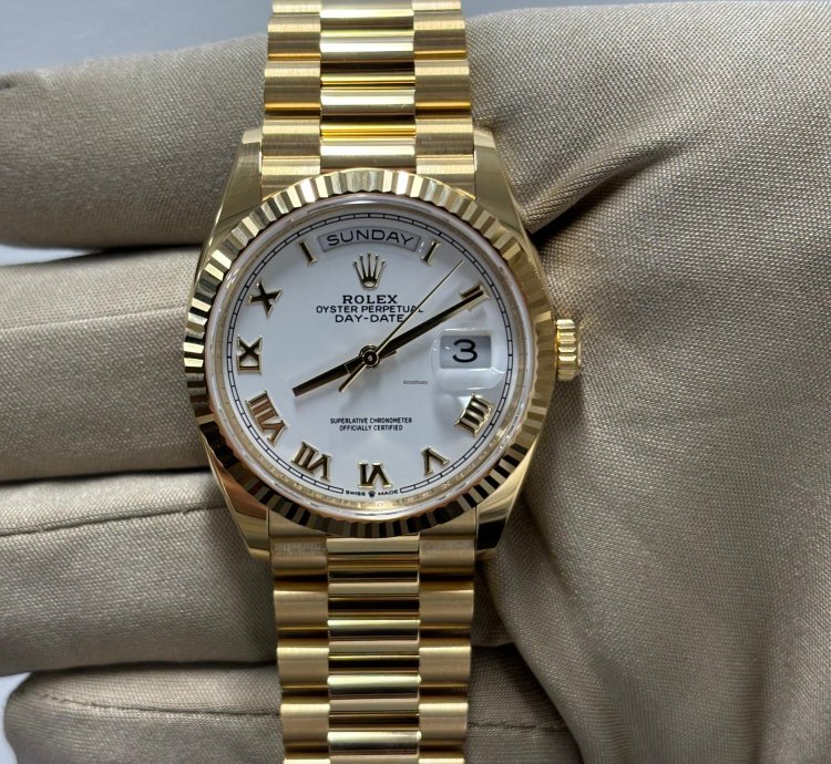 Rolex Day-date 36 128238 White Roman Dial Unworn 2023