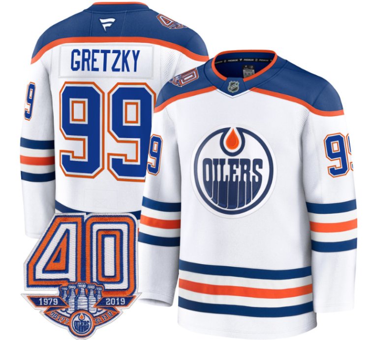 Mens Wayne Gretzky Jersey 99 Edmonton Oilers 40th Anniversary Stitched Away