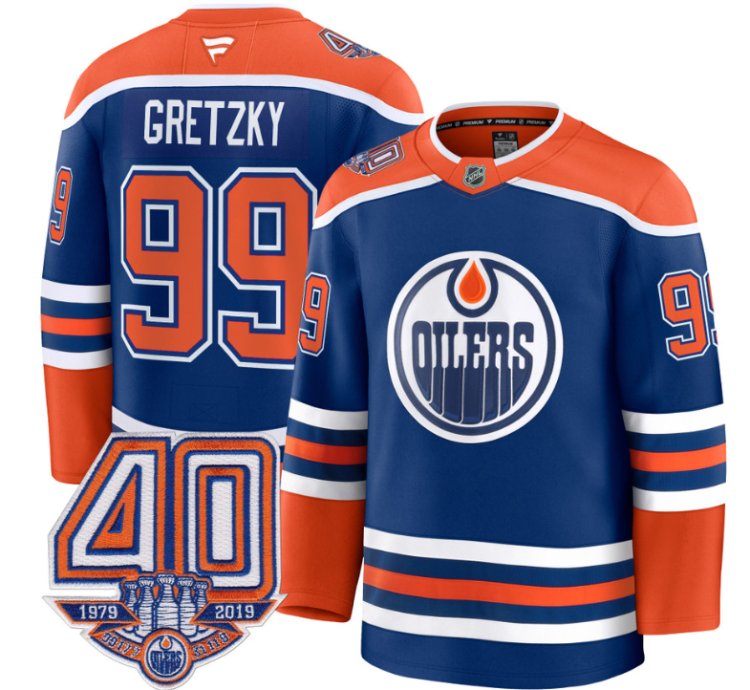 Mens Wayne Gretzky Jersey 99 Edmonton Oilers 40th Anniversary Stitched Home