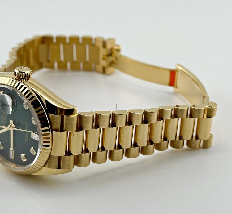 Rolex Day-date 36 128238 Yellow Gold Green Diamond Dial 2024