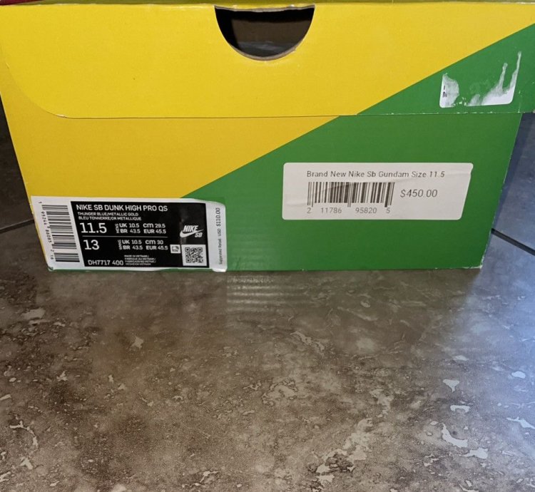Nike Sb Dunk High Rx-0 Unicorn Gundam 02 Banshee Size 11 5