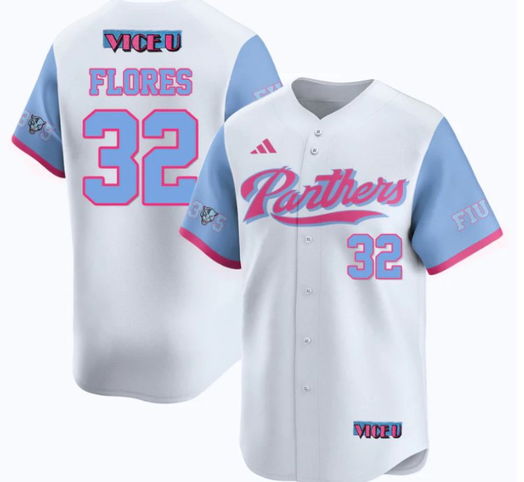 Nelson Rivera Flores Jersey 32 Fiu Baseball 2025 Vice U Stitched White