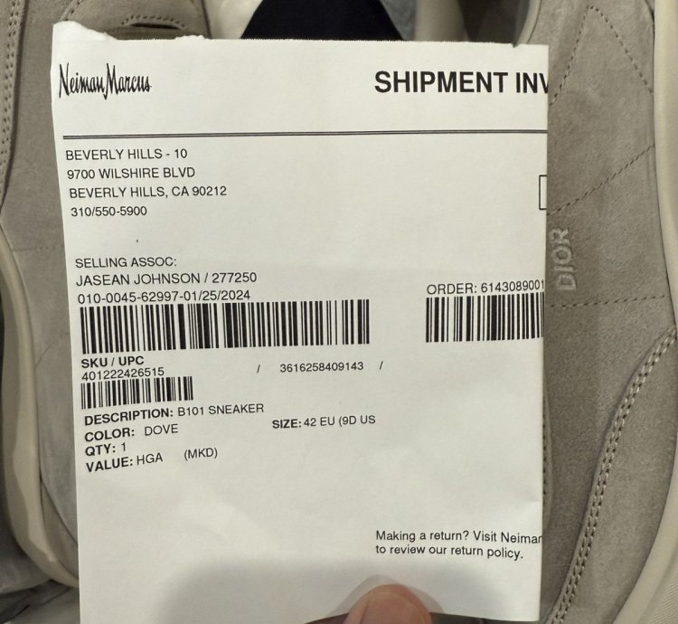 Dior Sneaker - B101 Smooth Cal