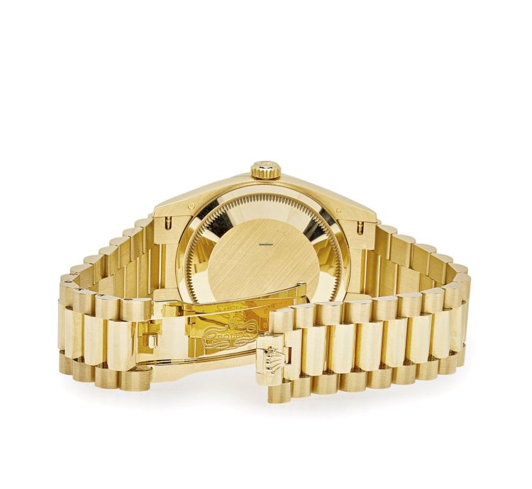Rolex Day-date 36 128238 Yellow Gold Turquoise Diamond Dial