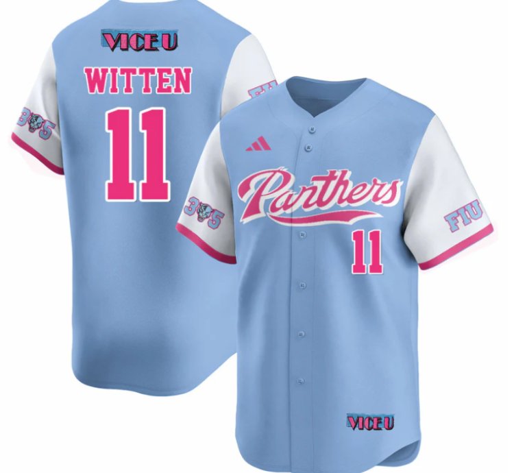 Rich Witten Jersey 11 Fiu Baseball 2025 Vice U Stitched Blue
