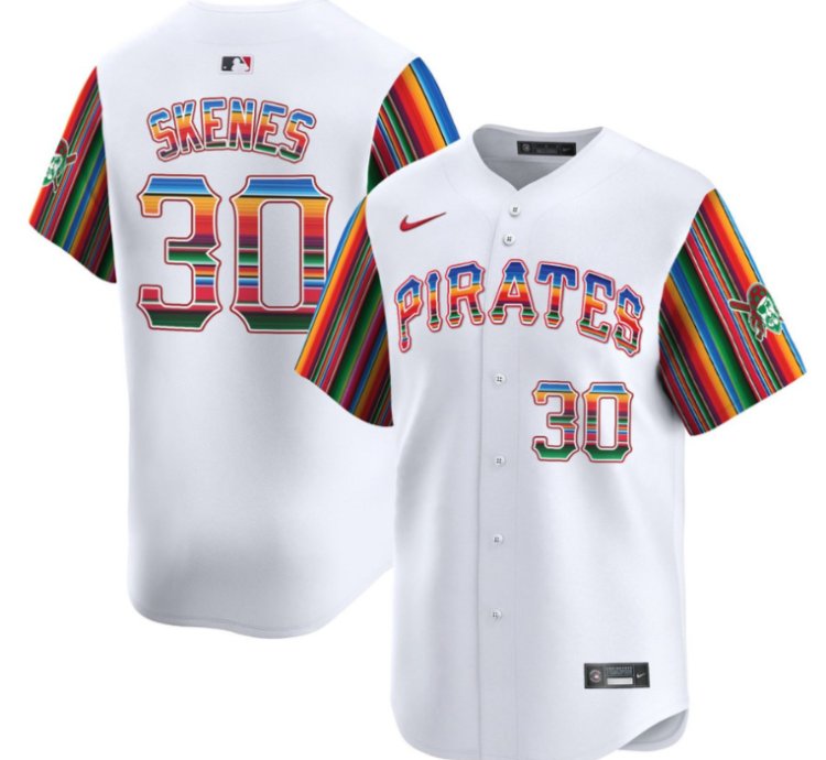Paul Skenes Jersey 30 Pittsburgh Pirates Mexico White Premier Limited All Stitched