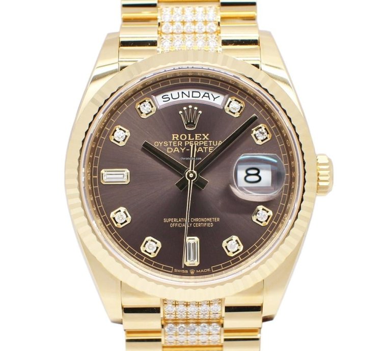 Rolex Day-date 36 128238a Automatic Yellow Gold Like New Unworn