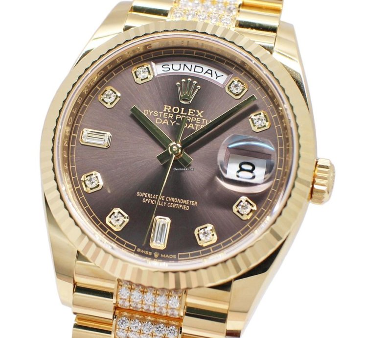 Rolex Day-date 36 128238a Automatic Yellow Gold Like New Unworn