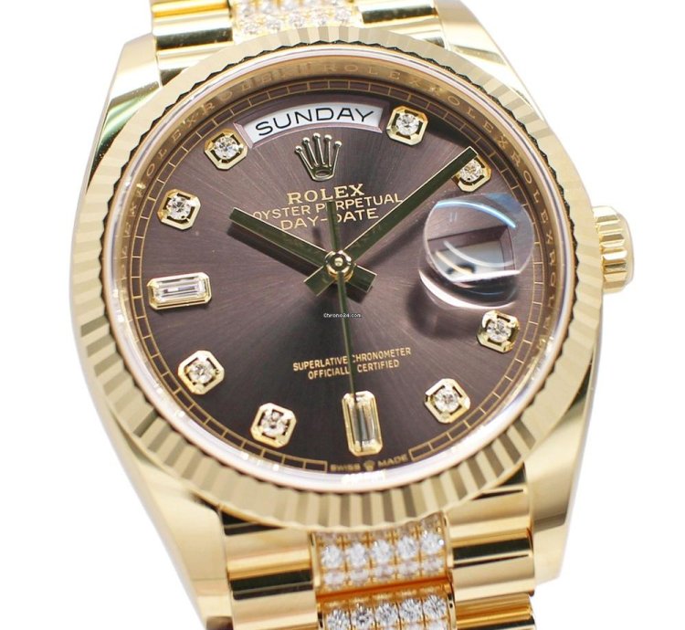 Rolex Day-date 36 128238a Automatic Yellow Gold Like New Unworn