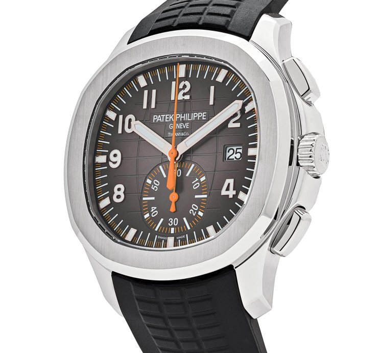 Patek Philippe Aquanaut Chronograph 5968a-001 Tiffany And Co Stainless Steel Black Dial 2023