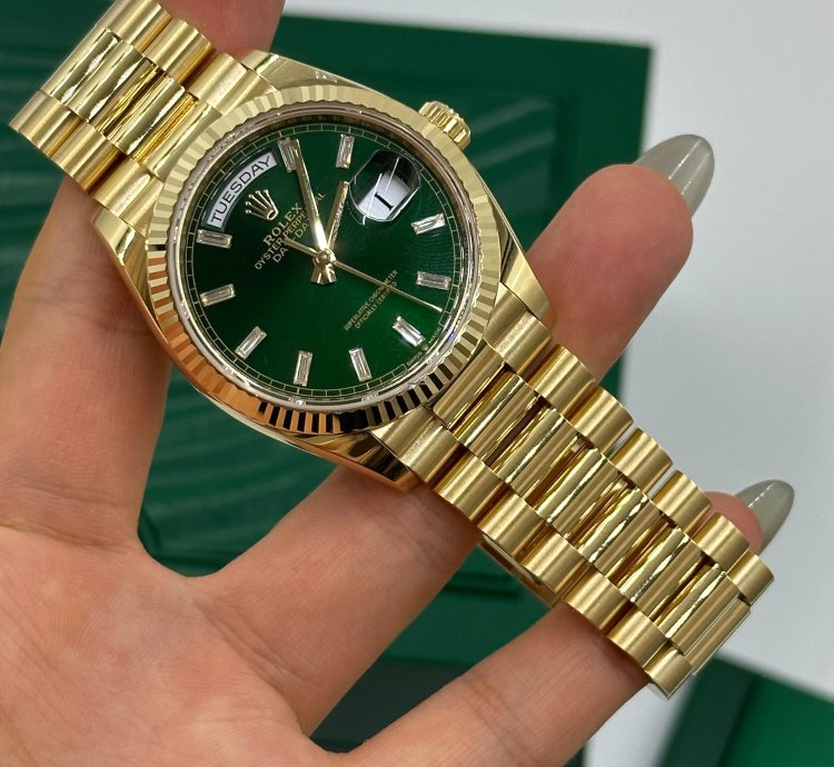 Rolex Day-date 36 128238a Bright Green Dial