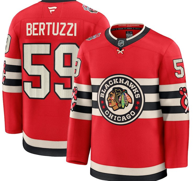Chicago Blackhawks 59tyler Bertuzzi 2025 Winter Classic Jersey