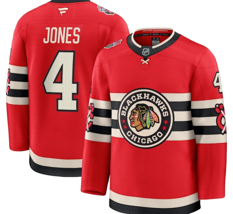 Mens Chicago Blackhawks 4 Seth Jones 2025 Nhl Winter Classic Jersey Red
