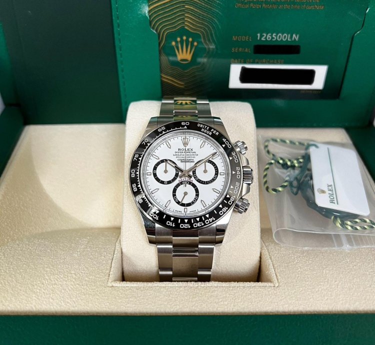 Rolex Daytona 126500ln Daytona Ceramic Bezel White Dial 40mm