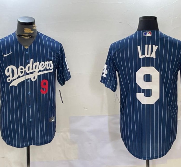 Los Angeles Dodgers Gavin Lux Navy Throwback Jersey
