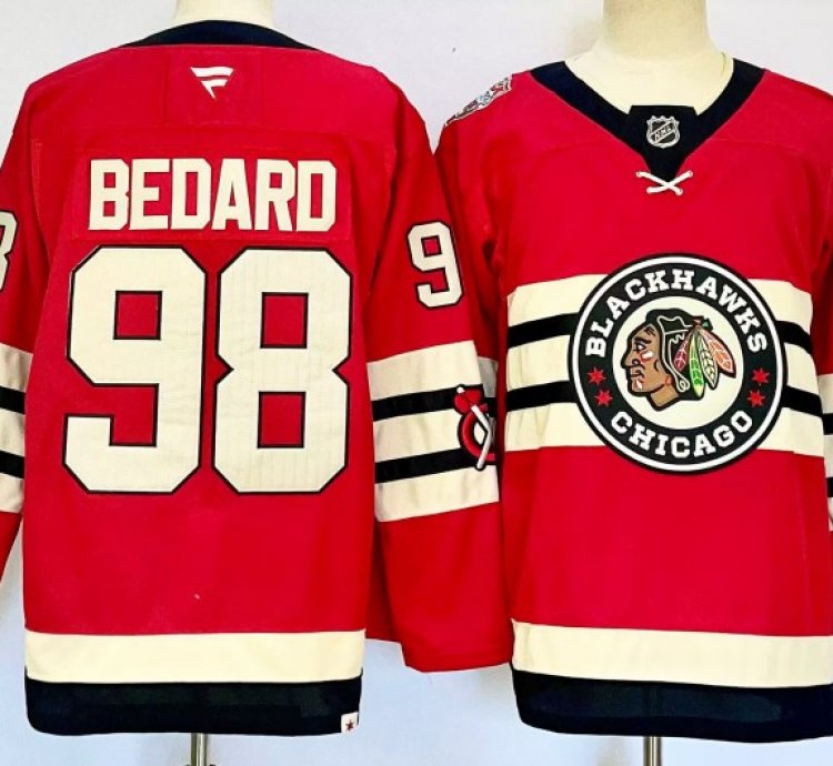 Chicago Blackhawks 98 Connor Bedard Jersey