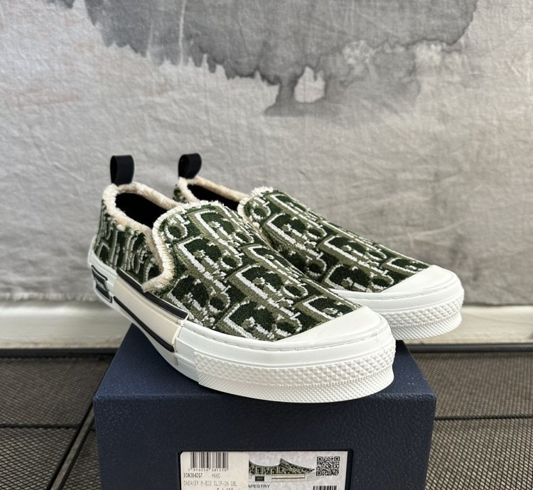 Dior Tapestry B23 Slip On Oblique Monogram Sneaker Size 43