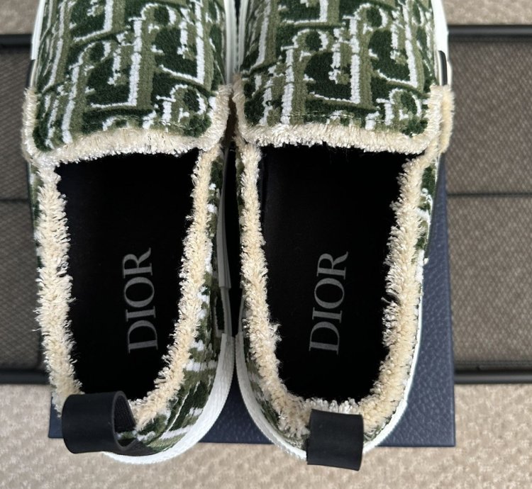 Dior Tapestry B23 Slip On Oblique Monogram Sneaker Size 43
