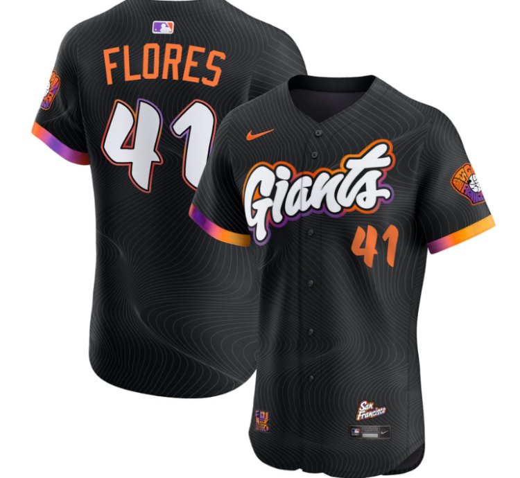 Wilmer Flores Jersey 41 San Francisco Giants 2025 City Connect Vapor Premier Elite Stitched