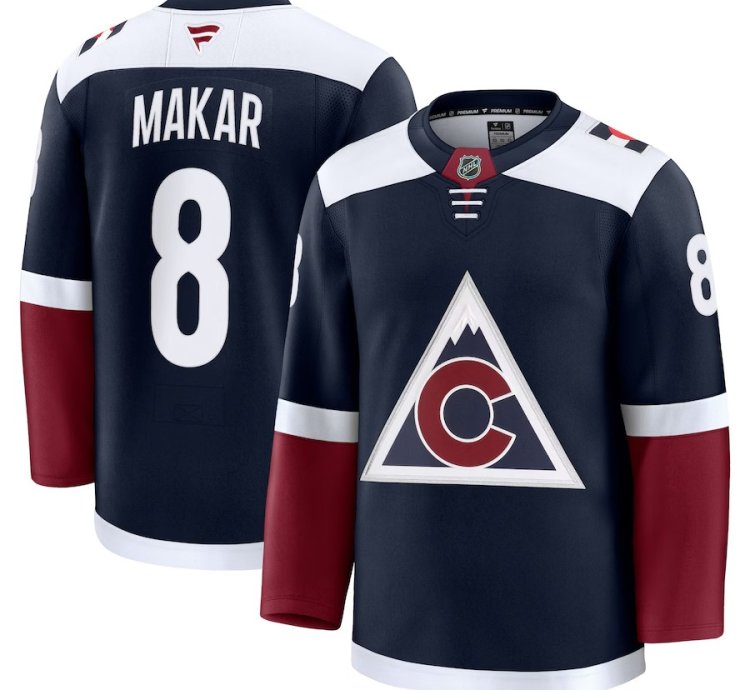 Colorado Avalanche 8 Cale Makar Alternate Premium Jersey Navy