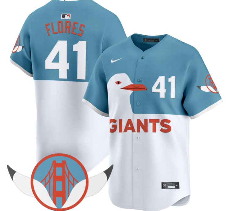Wilmer Flores Jersey 41 San Francisco Giants Seagull 2025 Vapor Premier Limited Stitched