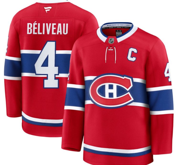 Jean Béliveau Jersey 4 Montreal Canadiens Timeless Premium Stitched 2025 Home