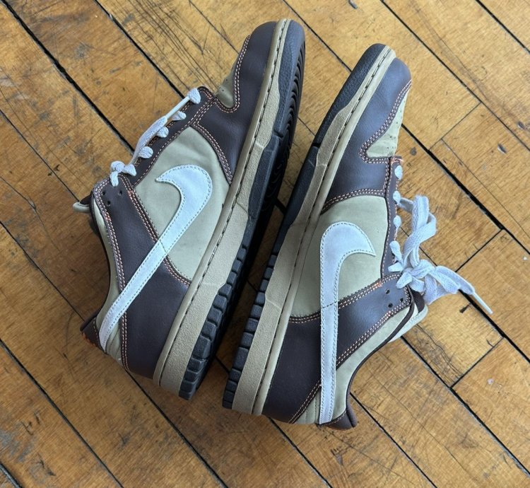 Nike Sb Dunk Low 6 0 Nke Tweed - Baroque Brown Khaki Orange