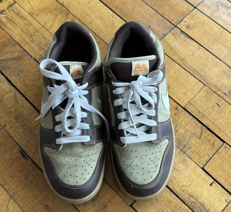 Nike Sb Dunk Low 6 0 Nke Tweed - Baroque Brown Khaki Orange
