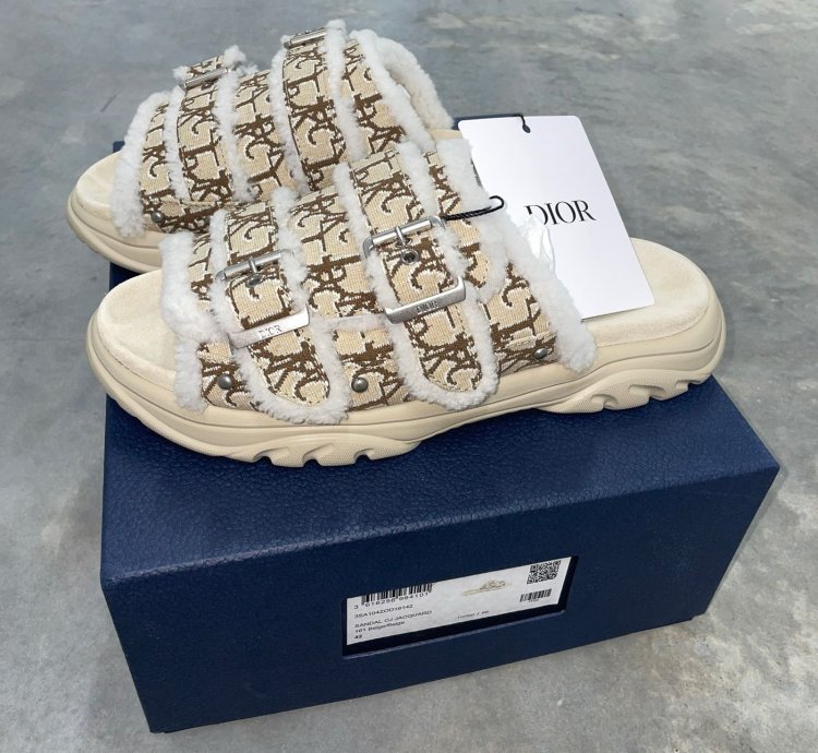Dior Travis Scott Cactus Jack Sandals Jacquard 42 Nwt