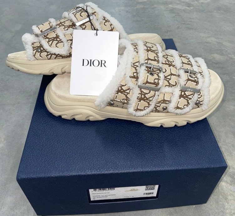 Dior Travis Scott Cactus Jack Sandals Jacquard 42 Nwt