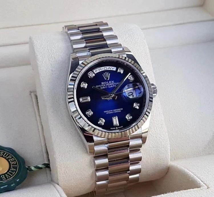 Rolex Day-date 36 128239 Blue Diamonds Dial