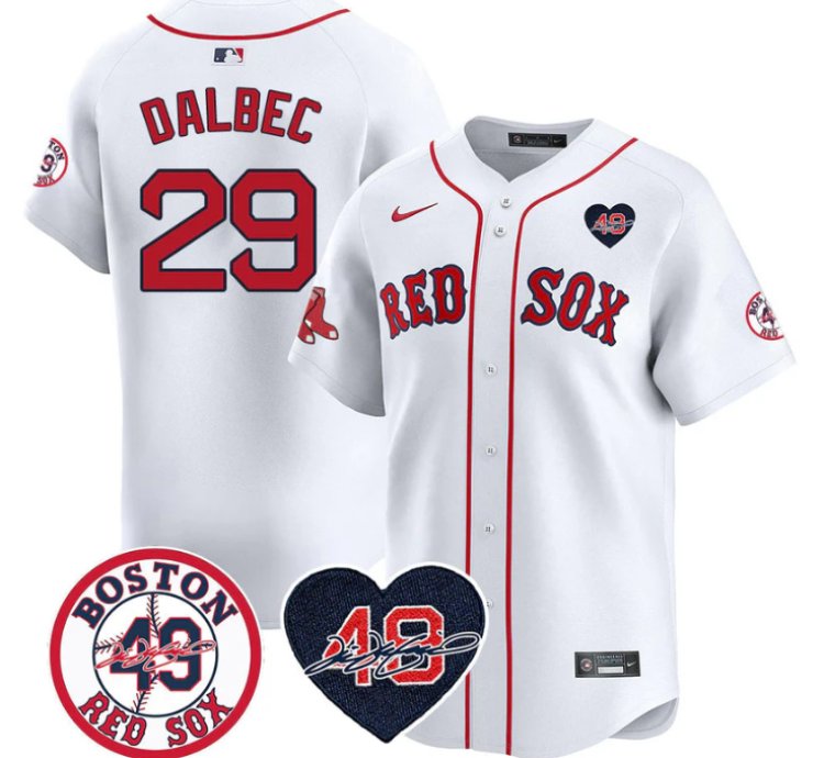 Bobby Dalbec Jersey 29 Boston Red Sox Tim Wakefield Memorial Patch Stitched White
