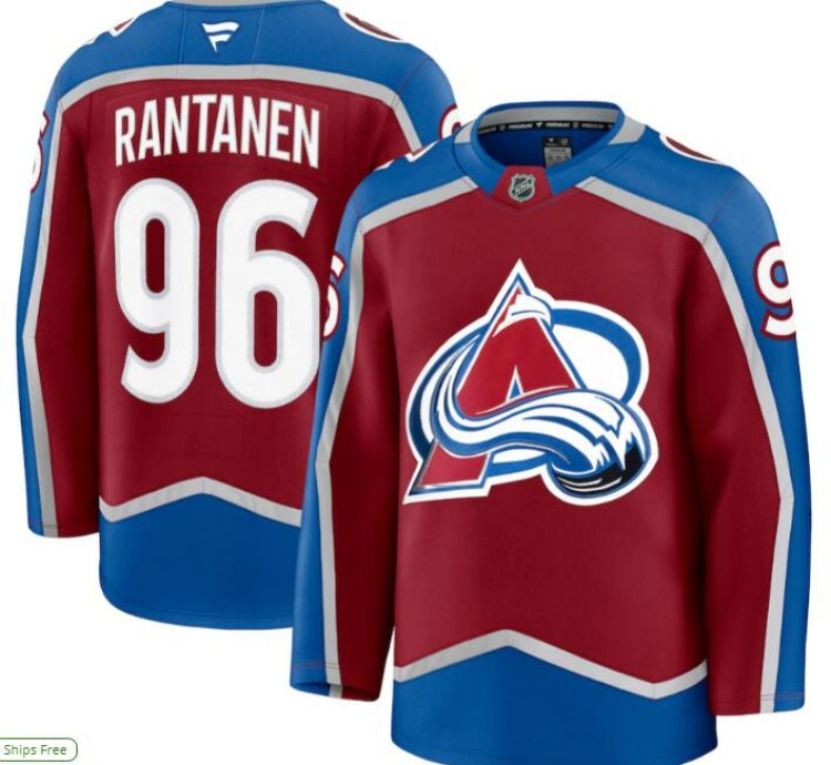 Mens Colorado Avalanche 96 Mikko Rantanen Home Premium Jersey Burgundy