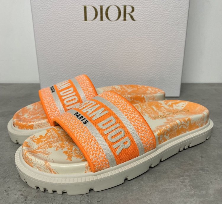 Dior Womens Dway Slides Size Us 7 5 Uk 5 Slippers Beach