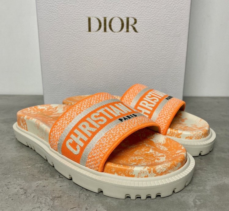 Dior Womens Dway Slides Size Us 7 5 Uk 5 Slippers Beach