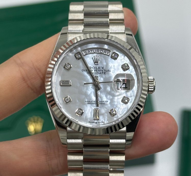 Rolex Day-date 36 128239 Ng White Gold Mother-of-pearl Diamond President