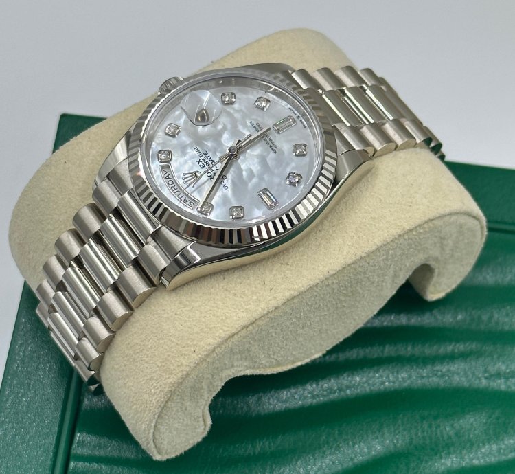 Rolex Day-date 36 128239 Ng White Gold Mother-of-pearl Diamond President