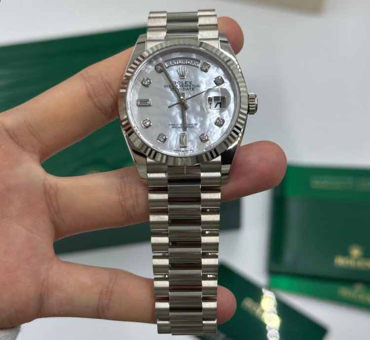 Rolex Day-date 36 128239 Ng White Gold Mother-of-pearl Diamond President