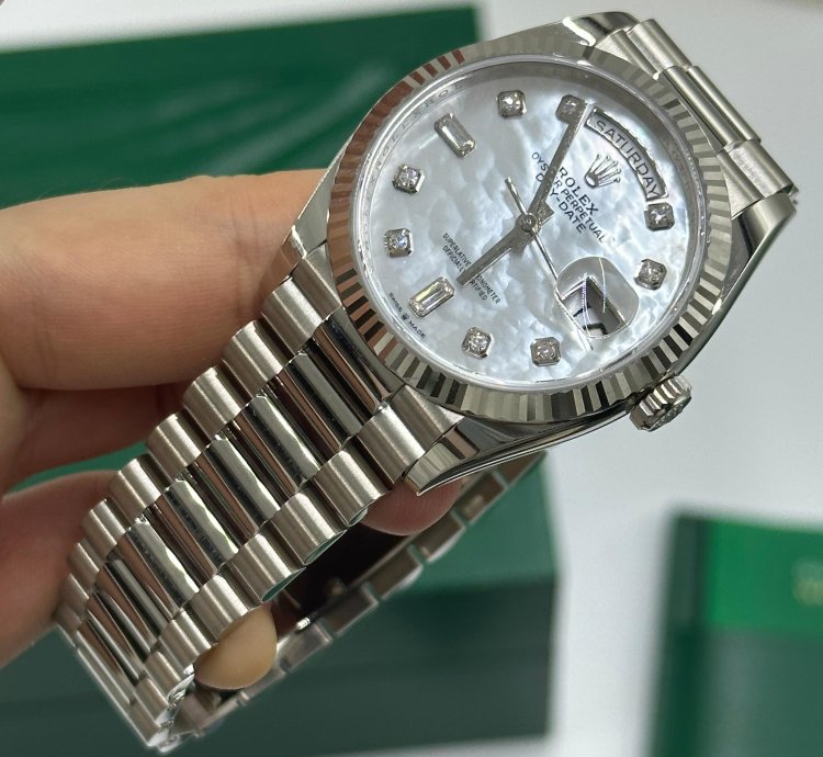 Rolex Day-date 36 128239 Ng White Gold Mother-of-pearl Diamond President