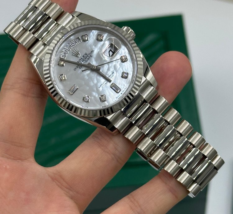 Rolex Day-date 36 128239 Ng White Gold Mother-of-pearl Diamond President