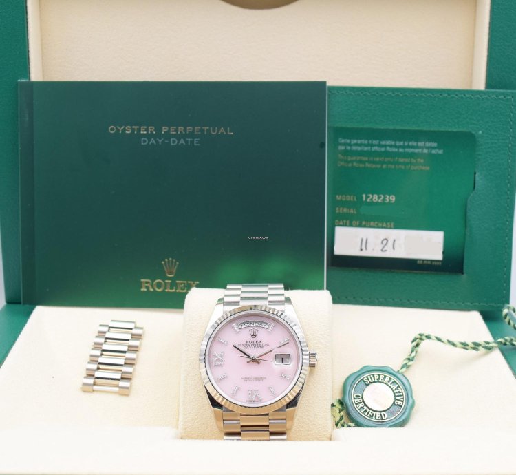 Rolex Day-date 36 128239 Opal Dial Boite Papiers 2021