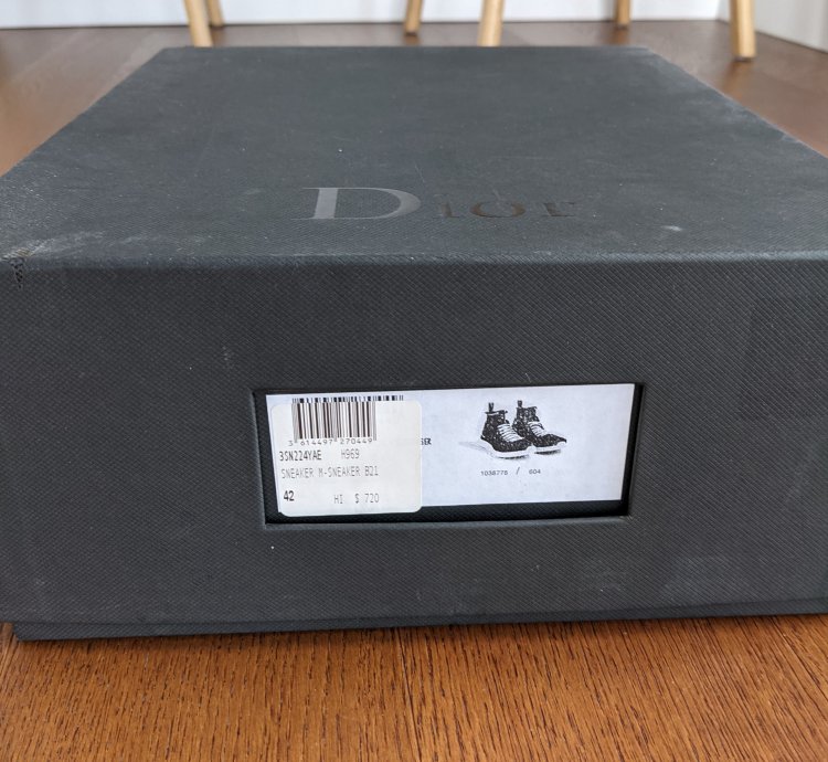 Ds Nib Dior Black Hi Top Sock Sneaker Sz 9 42