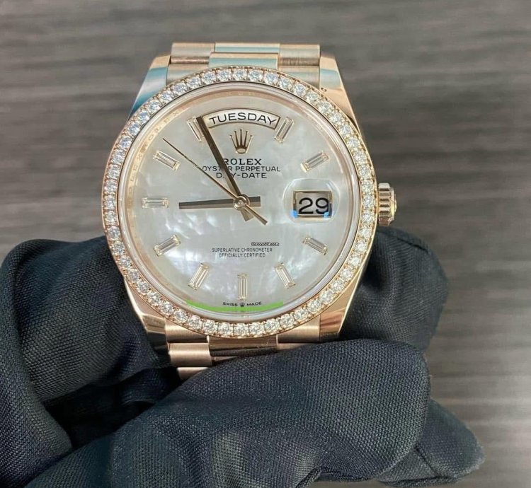 Rolex Day-date 36 128345rbr Day-date 36 Mothet Of Peard Diamond
