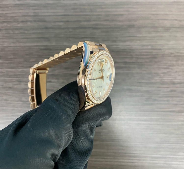 Rolex Day-date 36 128345rbr Day-date 36 Mothet Of Peard Diamond