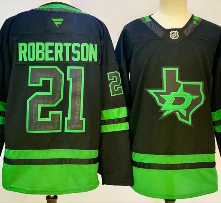 Mens Dallas Stars 21 Jason Robertson Jersey Stitched
