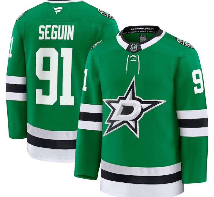 Dallas Stars 91 Tyler Seguin Home Premium Jersey Kelly Green