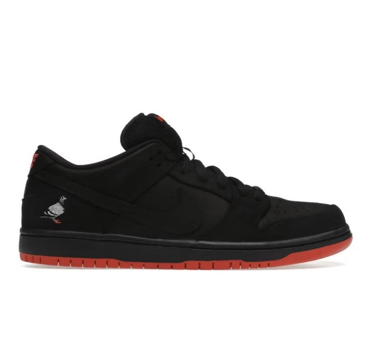 Nike Sb Dunk Low Black Pigeon Autographed
