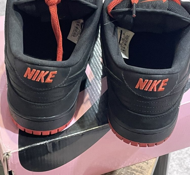 Nike Sb Dunk Low Black Pigeon Autographed