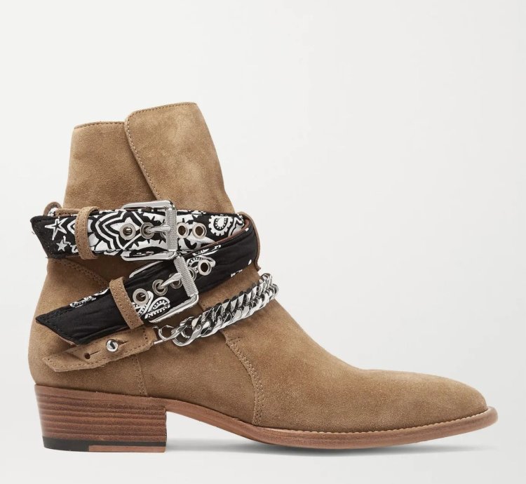 Embellished Suede Jodhpur Boots