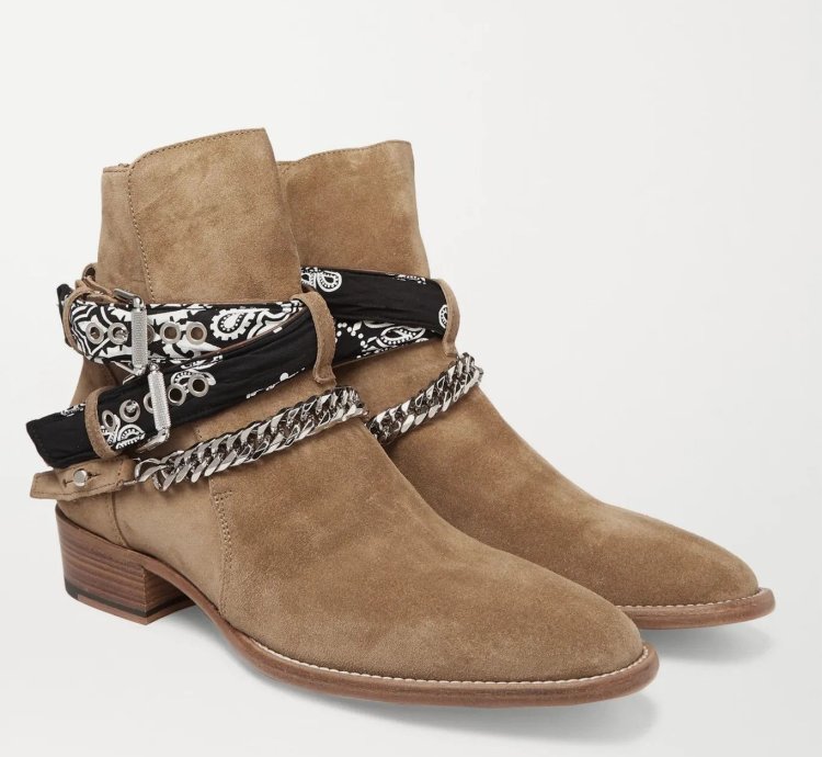 Embellished Suede Jodhpur Boots